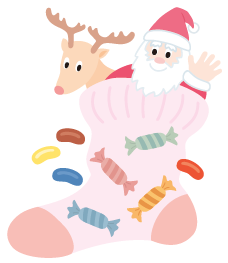 クリスマス靴下イラスト