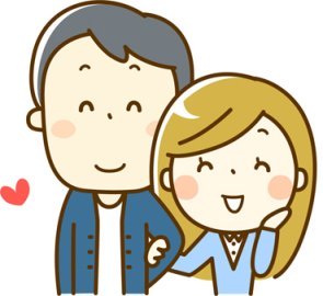 ミドルカップルイラスト