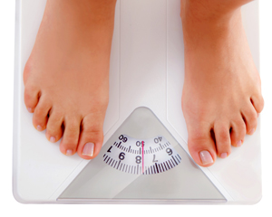 Woman on a scales