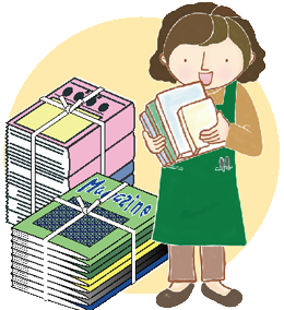 雑誌を捨てる
