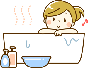 女の子入浴イラスト2
