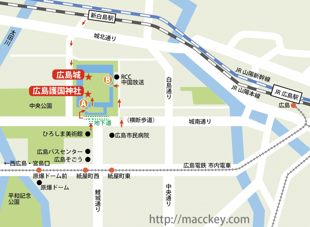 広島城地図macckey