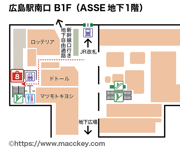南口B1F図